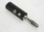 Жак бананщекер мъжки BC-002/B Щепсел; бананови 4mm; 60VDC; черен; с напречно гнездо